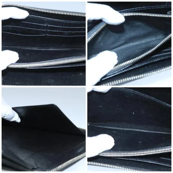 LOUIS VUITTON Damier Graphite Zippy Organizer Long Wallet N63077 LV Auth 106425
